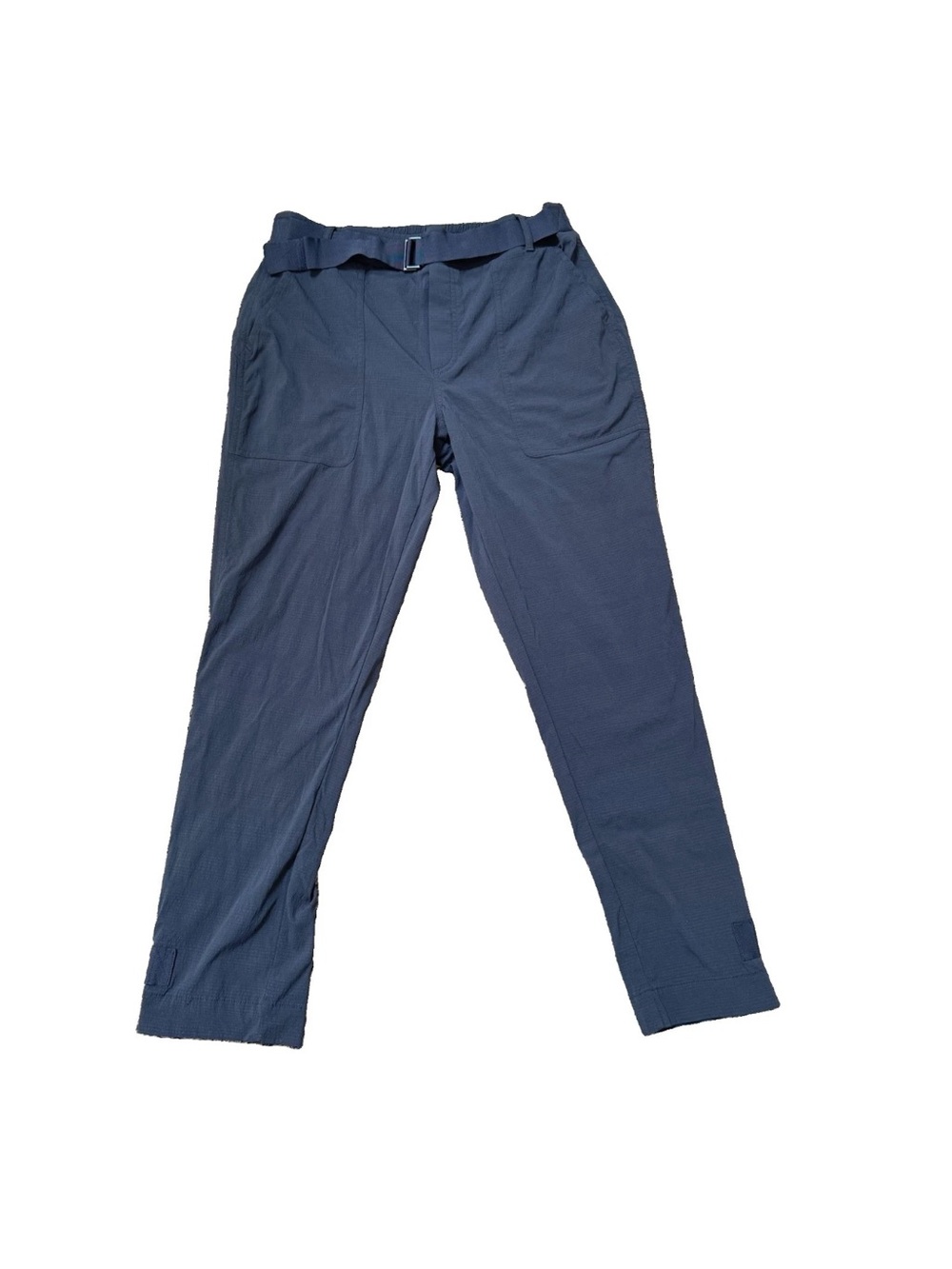 Athleta Belted Trekkie Hiking Pants Zipper Sides Women's 8 Black Stretch Outdoor - Picture 7 of 10